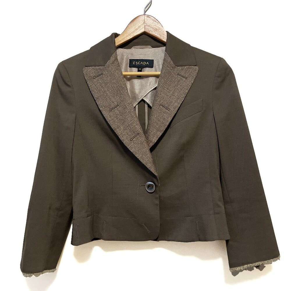 Escada Virgin Wool & Silk Oak Blazer
